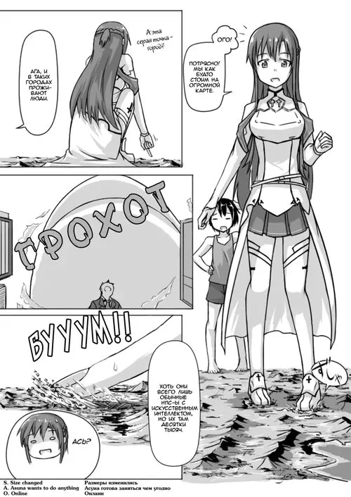Size Henkou de Asuna ga Yaritai Houdai Online Хентай манга и Додзинси